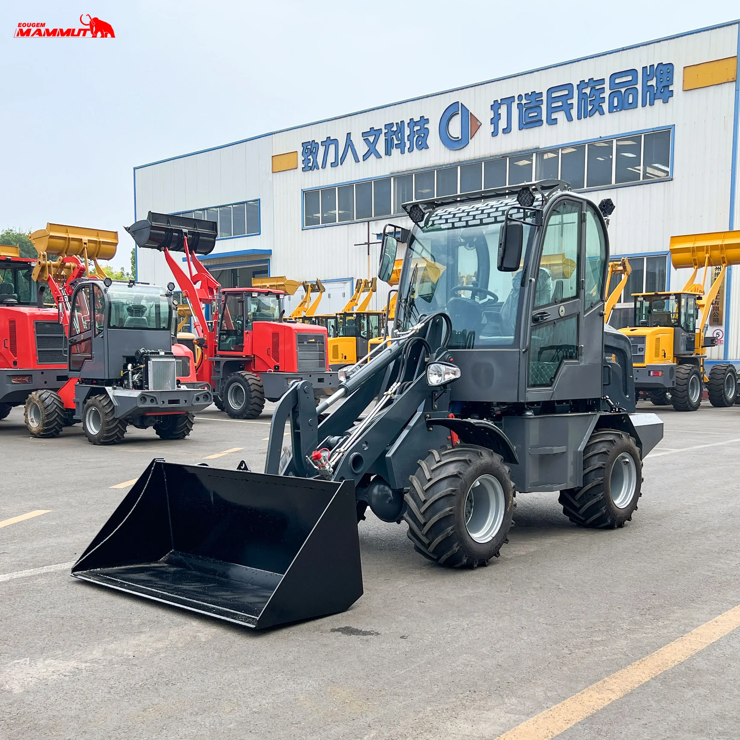 Ковшовый погрузчик WL12 мини электрический колесный 2205lbs EPA4 euro5 вариант двигателя с газонокосилкой
