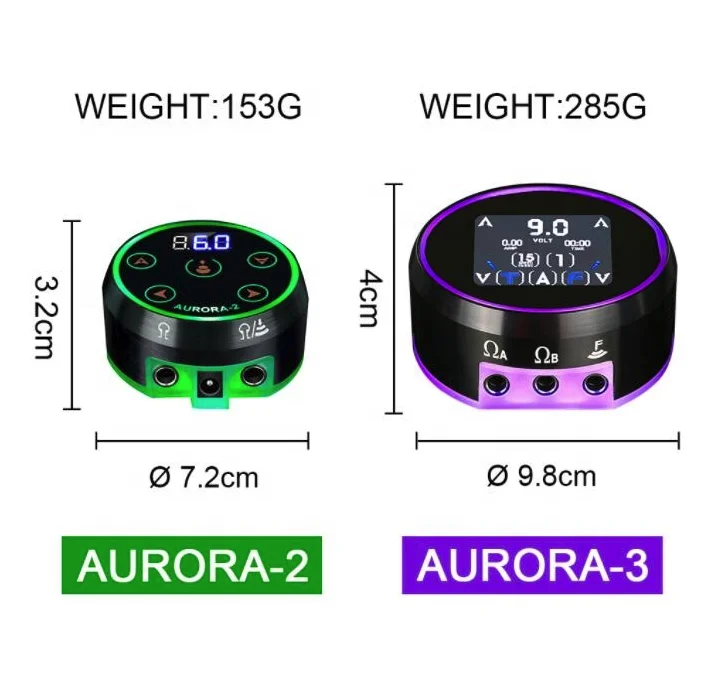 Aurora 3 Upgraded Tattoo Power Supply Digital TFT Touch Screen Dot Box For Tattoo Pen Coil Machine Power Supply