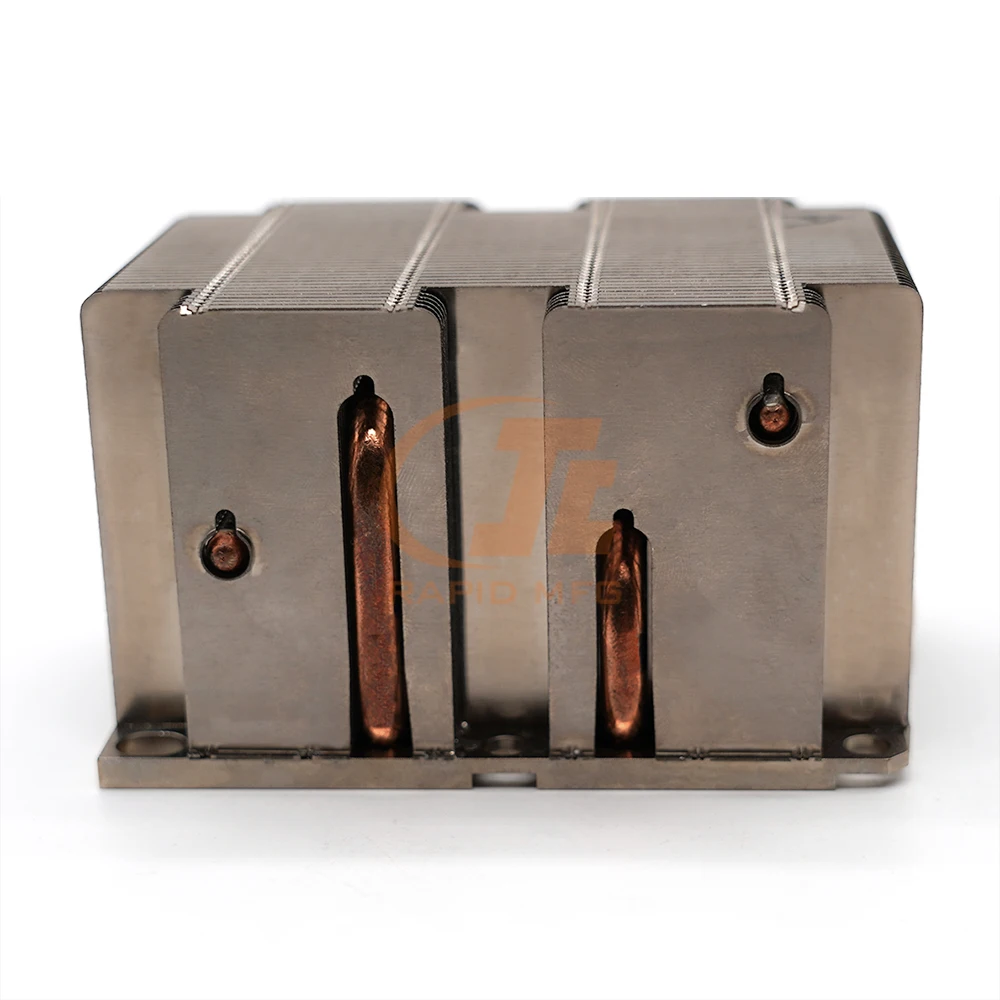 Stacked Zipper Fin Heat sink Reflow Soldering with Cooper Heat Pipe Heat Sink Aluminum Fins