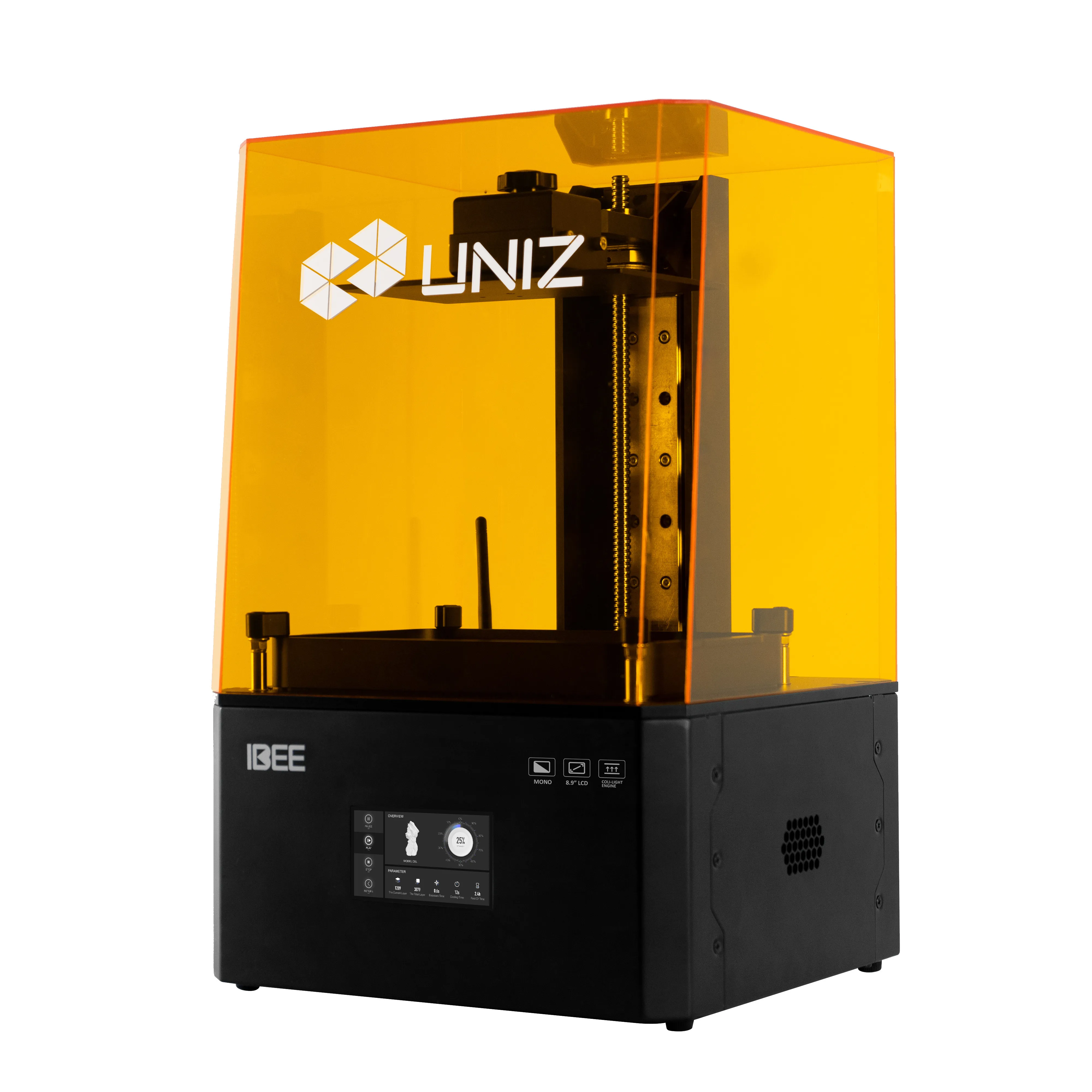UNIZ IBEE Resin-Based High Speed Professional LCD with 8.9 Inch 4K Monochrome Screen 3d Printer