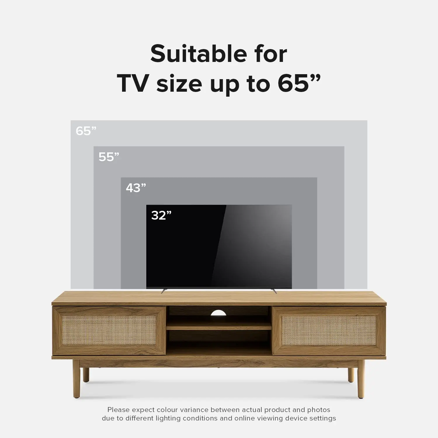 living room smart design Media Console for Apartmentwith Sliding Barn Door tv rattan cabinet
