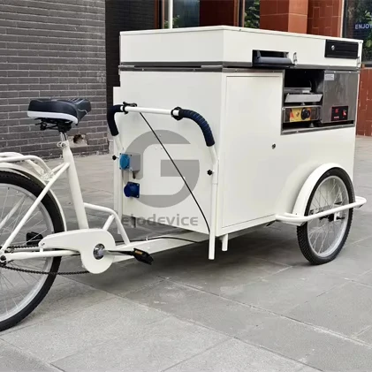 custom logo EU USA standards mobile bike gas electric equipment food cooking hot dog cart travel cart