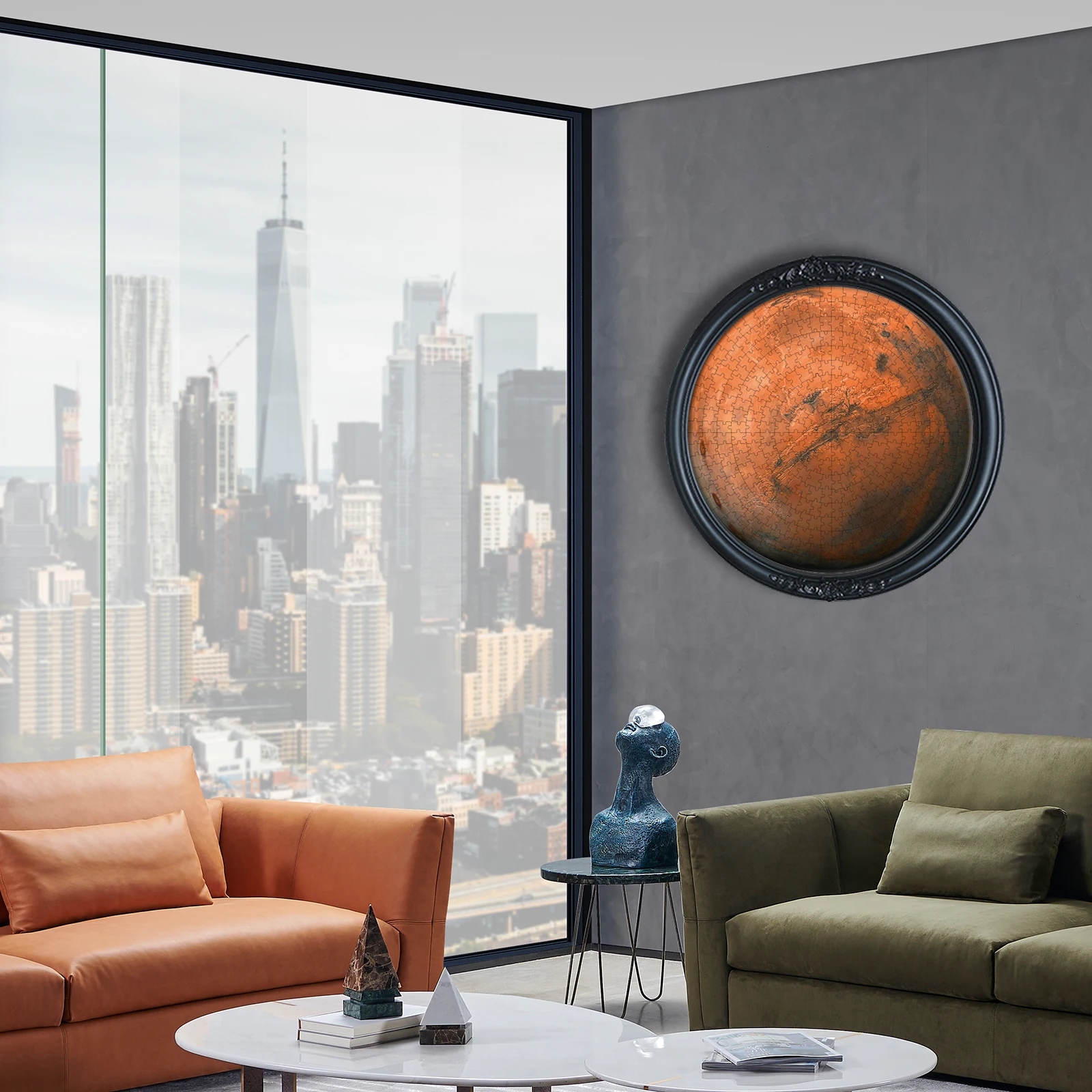 Miniwhale Round puzzle  400pcs Mars educational paper toys for kids adult  jigsaw puzzle shapes