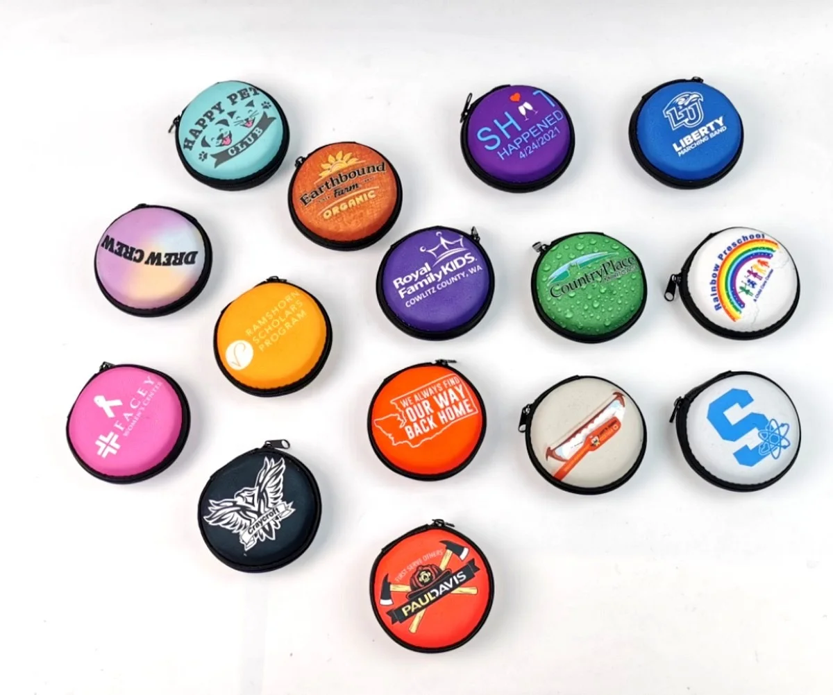 JJ CASE Custom Two-Tone Fabric Material Square Shape Promotional Gift Eva Case for Travel Bag Protection