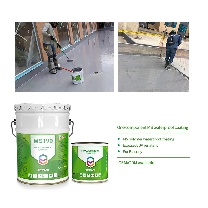 SEPNA One component liquid modified silicone sealant coatings for roof