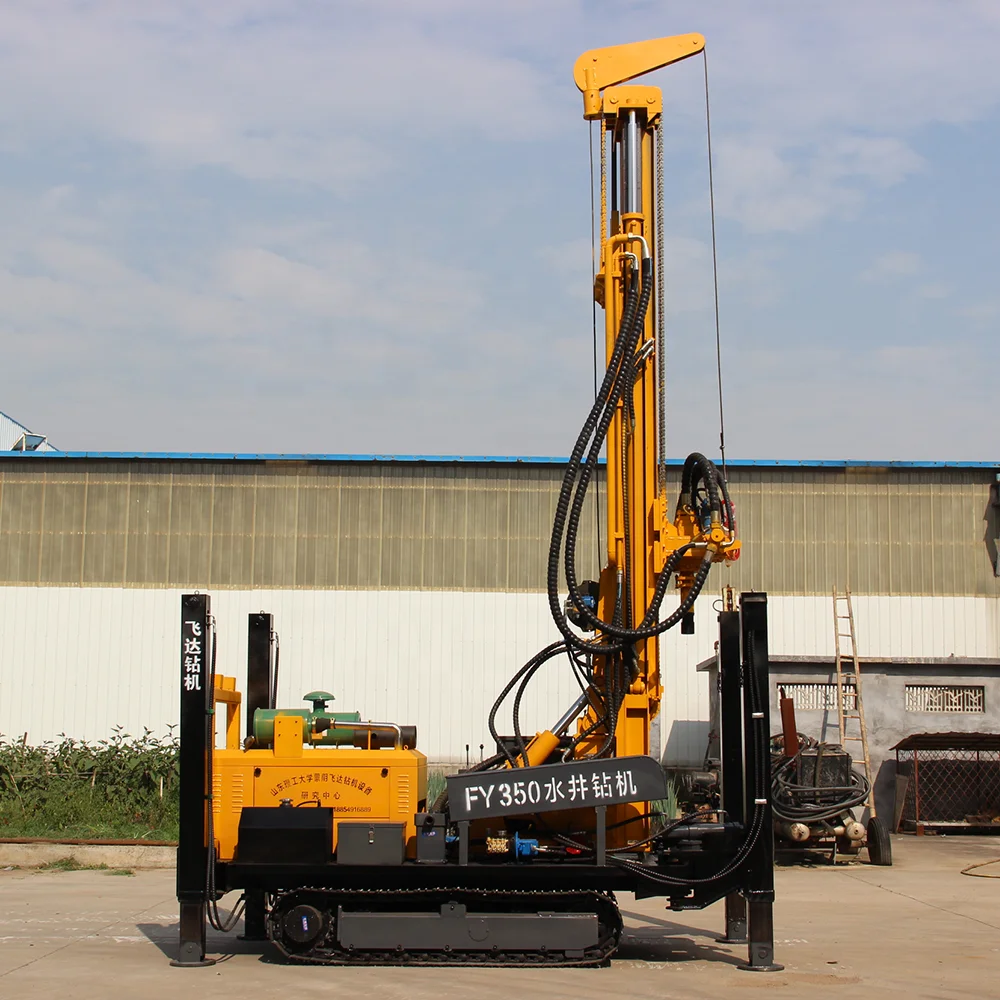 FY350 Hydraulic Power Unit Diesel 300M Depth Mine Drilling Rig All Terrain Vehicle Water Well Drilling Rigs Hot Sale