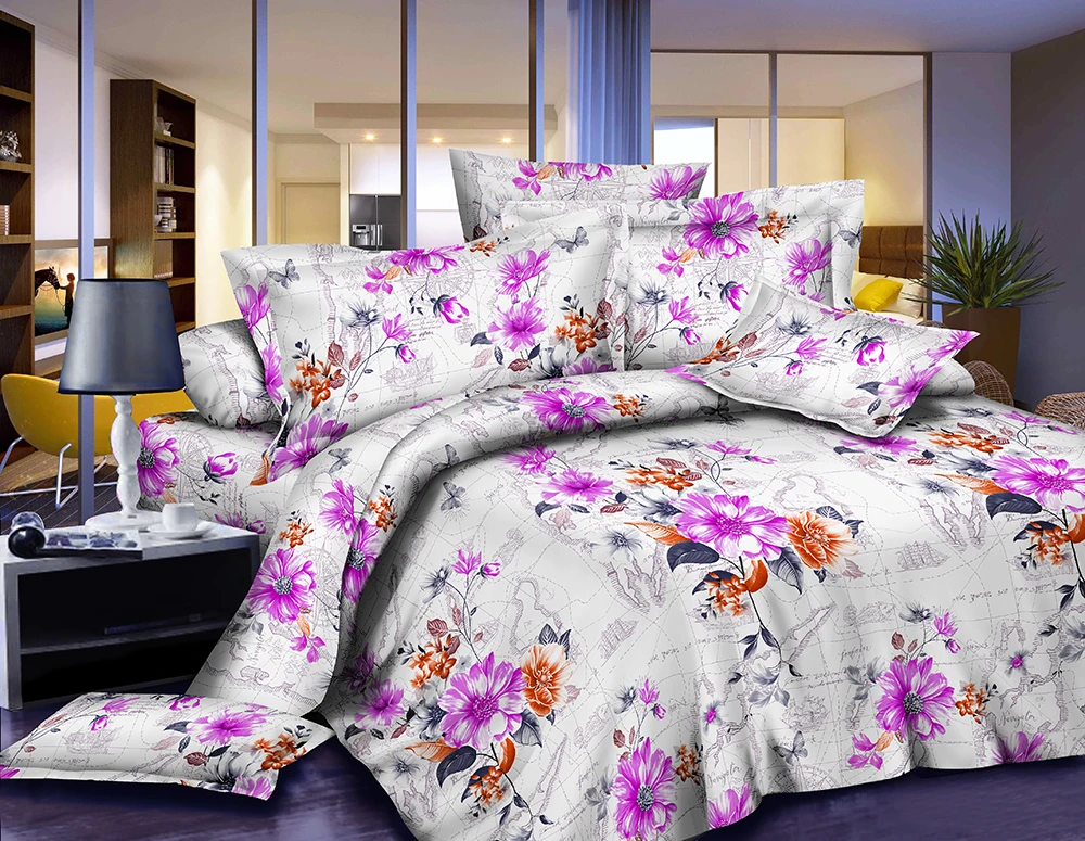 Factory delivery Hot Sale 100% polyester print fabric for home textile bed sheet wholesale with more than 300 weaving machines