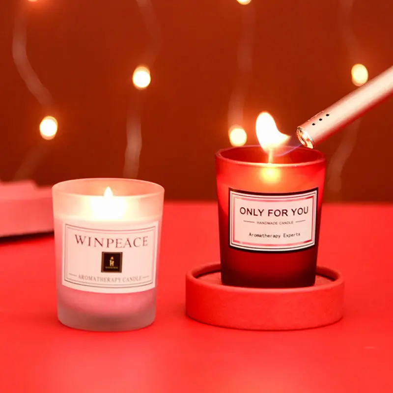 Custom Label Luxury High Quality Trendy Candles With Jar Box Scented Soy Wax Candles For Birthday Valentines Gift Candle