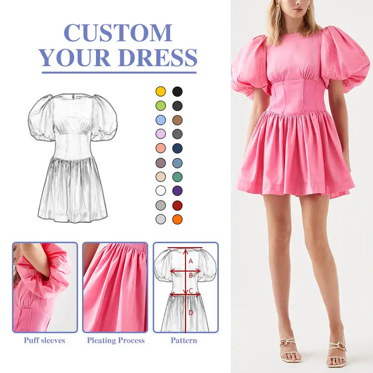 High Quality Garment Factory Quantity Wholesale Supplier Apparel Manufacturer With Custom OEM Clothing Brand Logo Summer Dress