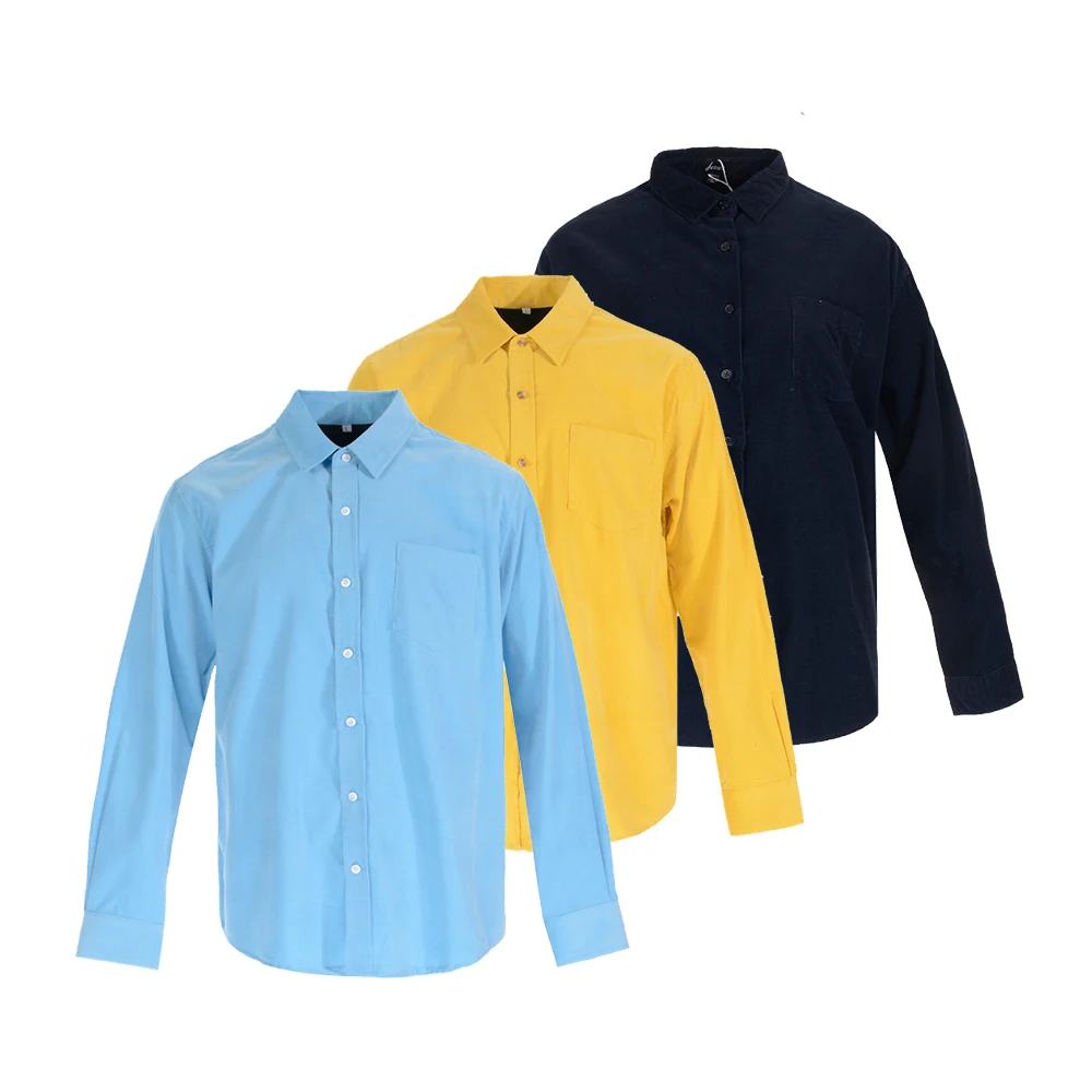 True Factory Manufacture Men Shirts XS-5XL Different Color Custom Logo Corduroy Shirts