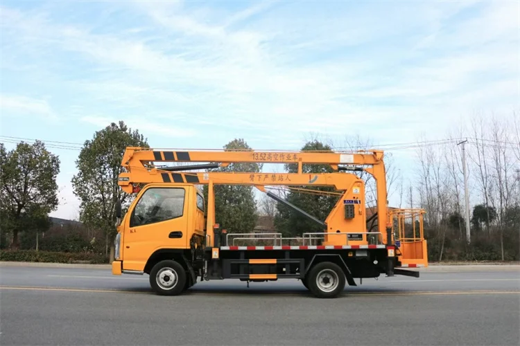 Hot Selling Isuzu Manual Lift Bucket 18.5m Folding Arm Aerial Work Platform New Cherry Picker Crane Diesel Competitive Price