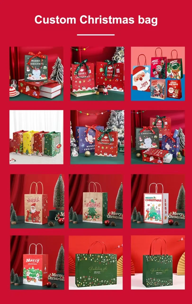 Luxury Custom Logo Christmas Envelope Handmade Small Kraft Paper Document Coated Garment Bag with Hot Stamping Feature Fur Use