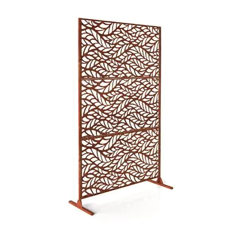 Новый дизайн лазерная резка металлический экран искусство декоративная конфиденциальность металл наружные и внутренние настенные стальные экраны corten