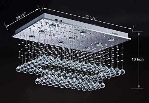 2024 high quality K9 Crystal chandelier with 9 lights and 2 floors, modern recessed ceiling lamp modern chandelier for bedrooms