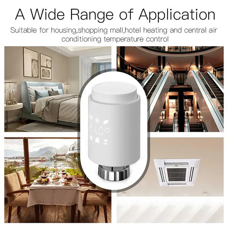 Tuya Zigbee Smart Radiator Thermostat Valve Programmable LED Thermostatic Valve Temperature Controller support Alexa/Google