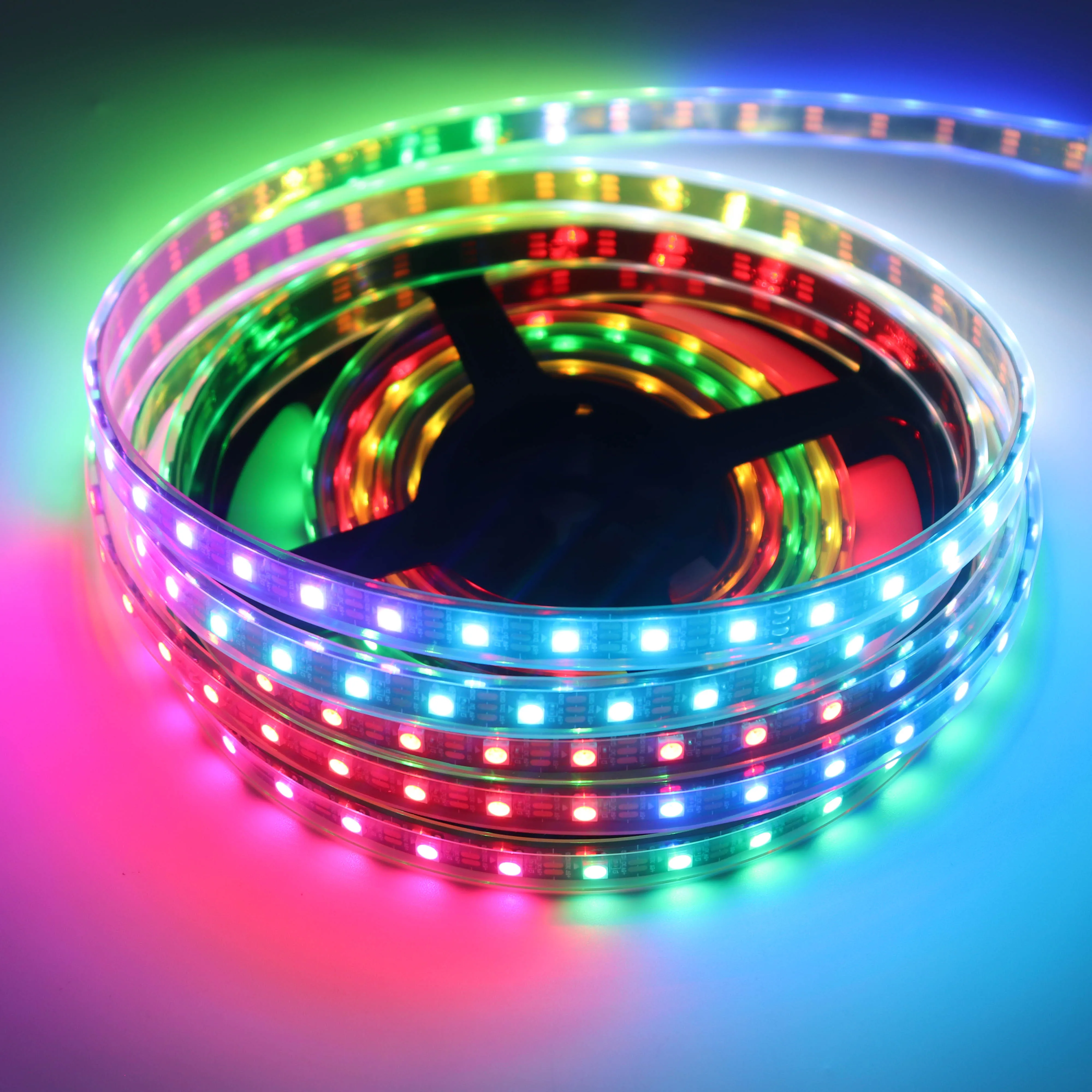 Гибкий силиконовый светодиодный светильник SK6812 5050RGB программируемый внутренний/открытый 30/60/144 светодиодов IP65 пульт дистанционного управления с Bluetooth