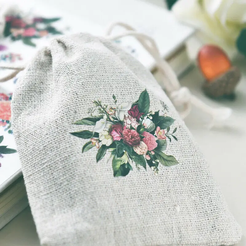 4 Pcs Rub on Transfer Sticker Flower House Pattern DIY Scrapbooking Making Decor