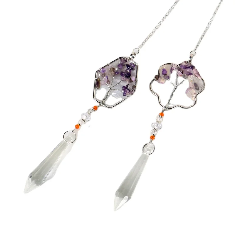 Wholesale SunCatcher Natural Healing Stones Custom Crystal Gravel Amethyst Dream Catcher