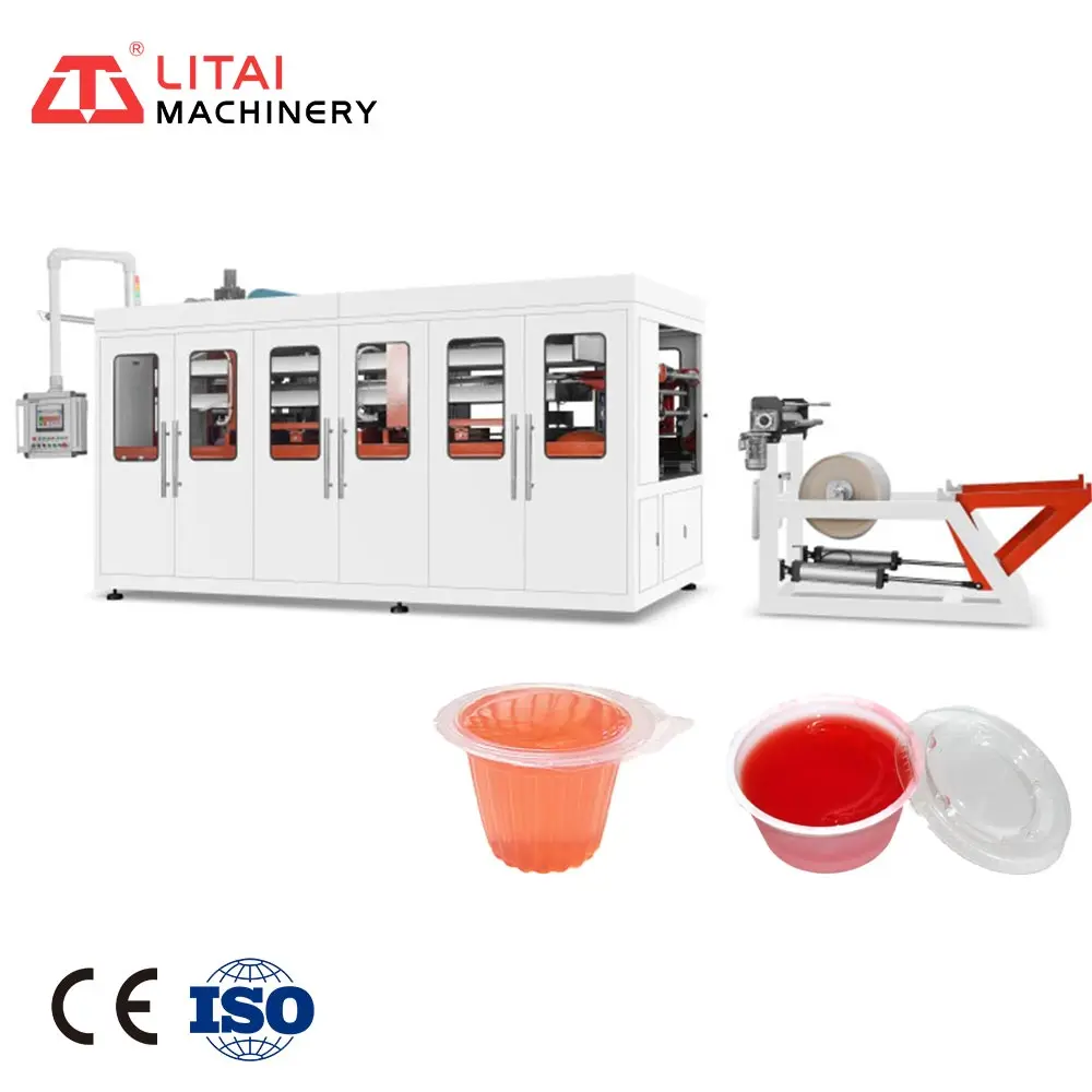 China Fully Automatic Small Scale Machine For Gelly Cup Forming Machine Plastic Sheet Thermoforming Machine