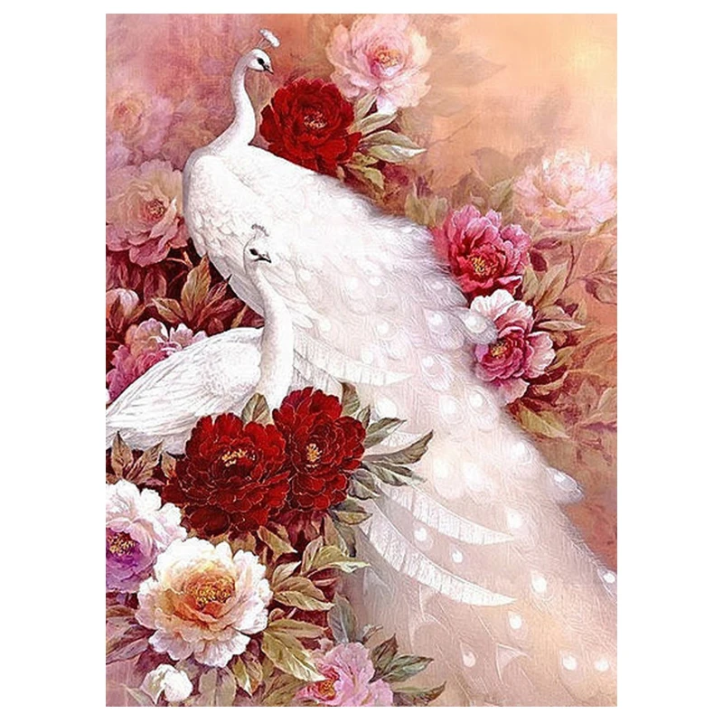 
2020 Colorful Diy Peacock Flower Full Drill 5d Diamond Art Painting 