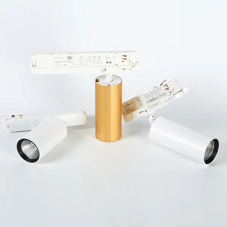 360 Degree Adjustable 4 Wire Tracklights 3 Phase Adaptor Track Rail System Surface Mounted Led Spotlight Track Lights