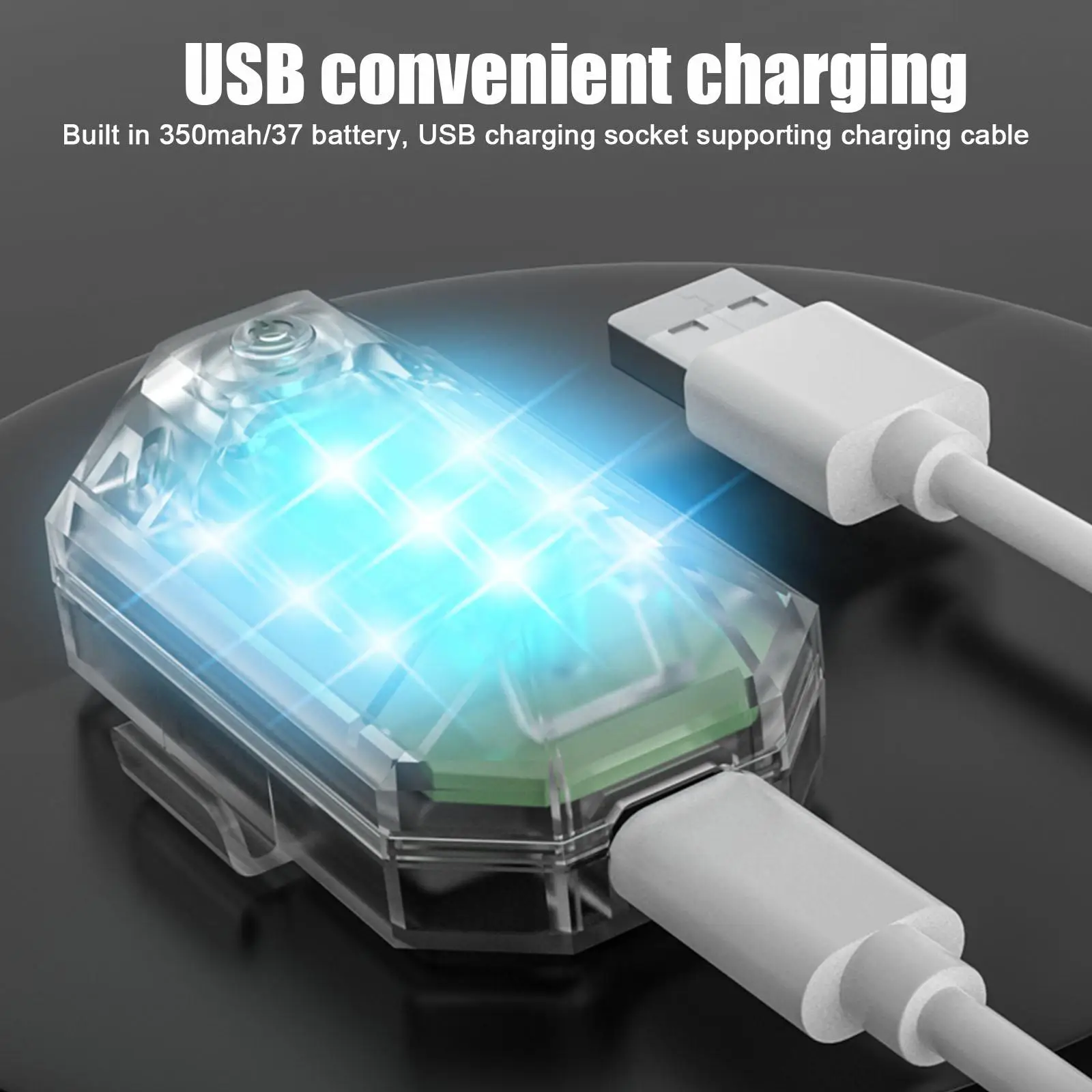 Car LED Anti-collision Warning Light Signal Light RC Drone with Strobe Lamp Remote Control 7 Colors Flash Turn Signal Indicator