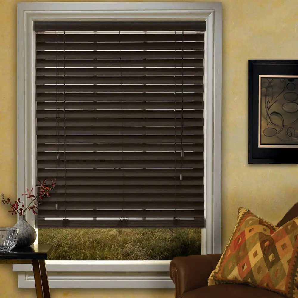 50mm Fashionable Blinds Products Fabric Blackout Horizontal Foam Wood Venetian Blind Wand
