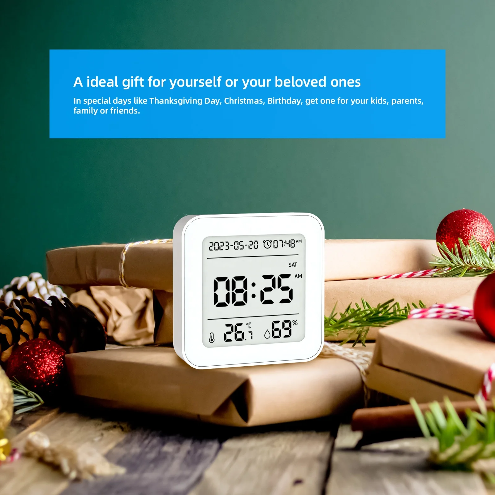 Convenient and European and American markets interactive four-in-one alarm clock