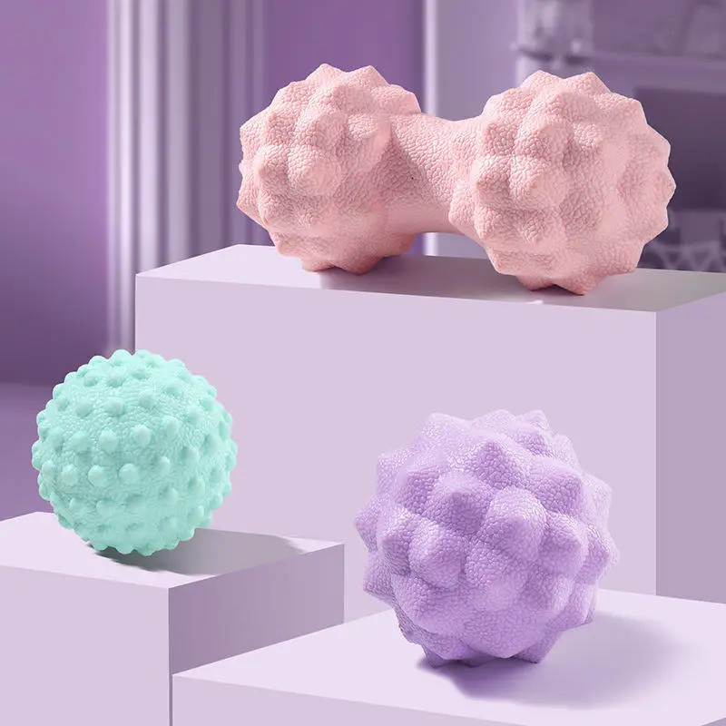 New Design TPR Fitness Fascia Yoga Ball for Body Muscle Soothing Relaxing Peanut Massage Ball Wholesale