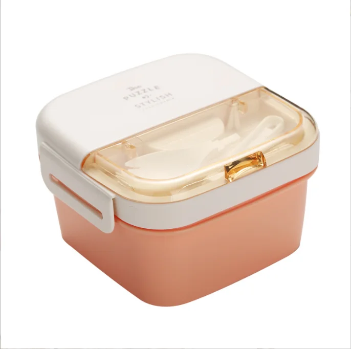 Wholesale good sell lunch box microwave safe pp lunch box  bento box with cutlery