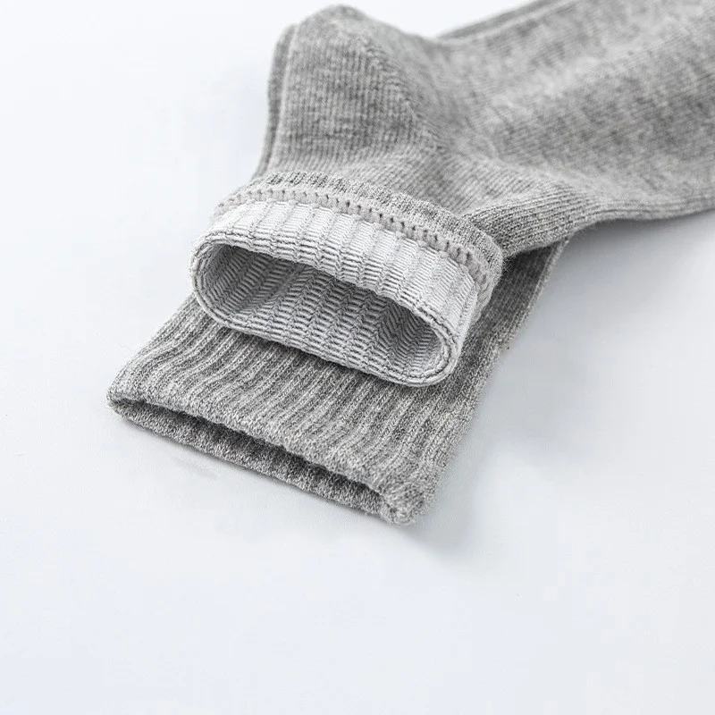 Young Boy Cotton Socks Teen School Exercise Custom Kids White Socks With Logo