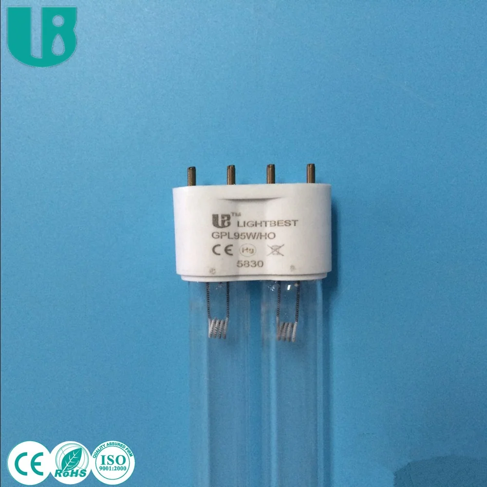 Уф-дезинфицирующая лампа GPL18W/4P маленькая UVC 18 Вт с сертификацией CE колпачком база 2G11