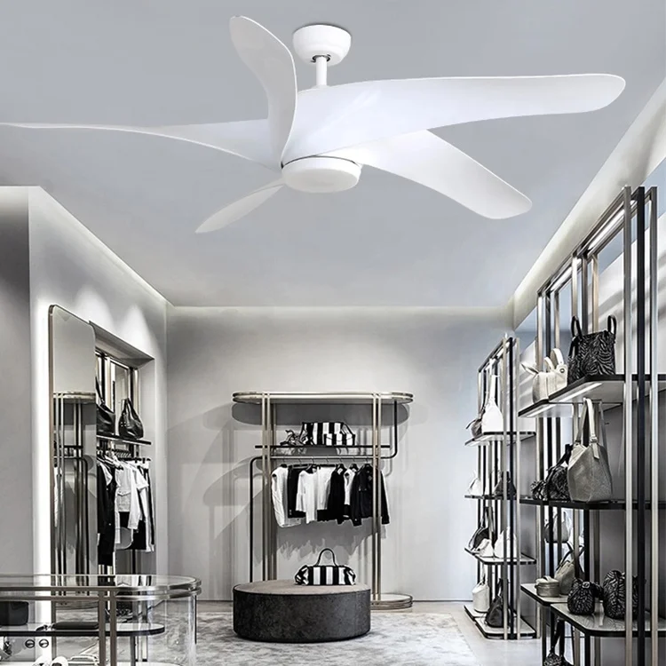 Wholesale Natural Style ABS 5 blades Decorative Ceiling Fan With Light