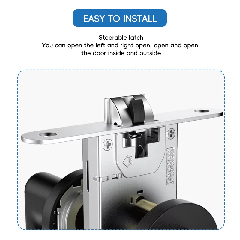 Modern Minimalist Design Door Pull Handle High-Gloss Surface Treatment Security Door Handle Silent Design Door Handle Lock