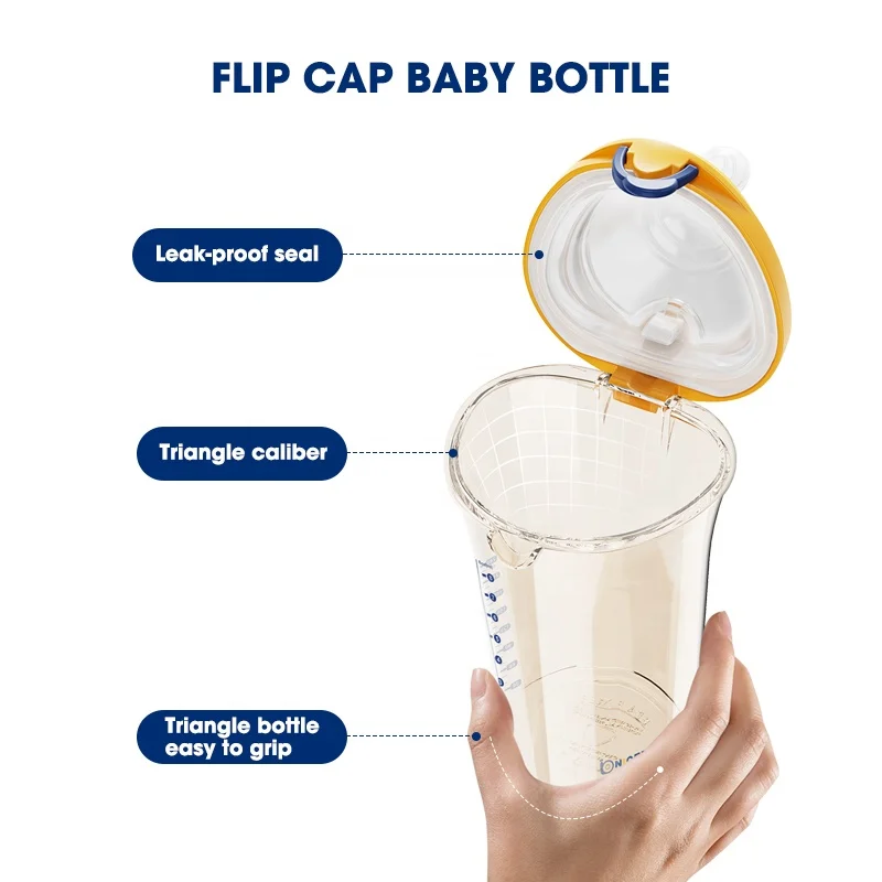 Nicepapa in china custom cute small 180 240 ml silicone nipple night feeding bottle for 1 year baby boy girl