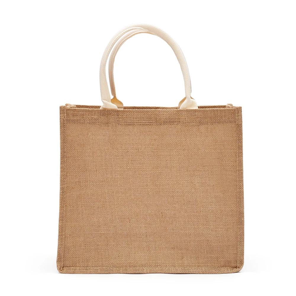 Wholesale Eco-Friendly Materials Recycled 100% Jute Bags Blank Burlap Jute Tote Bags With Handles