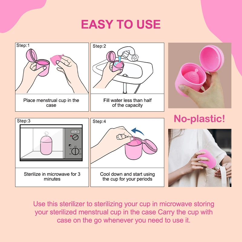 Eco-friendly 100% medical grade silicone period cup copa menstrual reusable soft customize menstrual cup