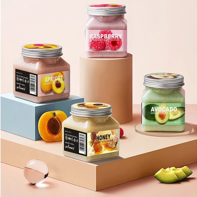
Private Label Natural Fruit Nourishing Cleansing Mango Papaya Whitening Body Sugar Scrub 