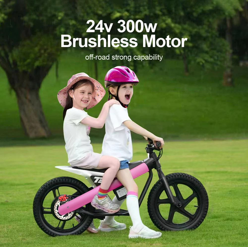 2024 New Design Cheap Kids Electric Balance Bike Youngest Riders From 6-15 Years Children 16inch Electric Bikes for Kids