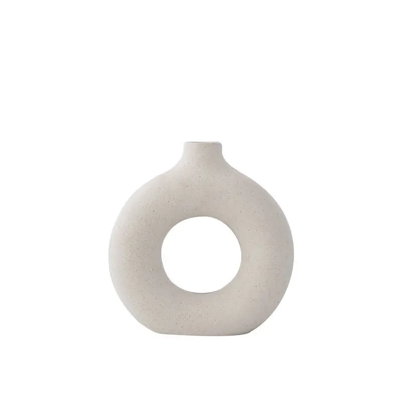 Home Decor Nordic Rustic Modern Decorative Wholesale Ceramic Flower Vases With Artificial