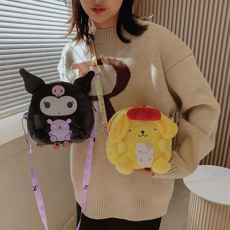 Kawaii моя мелодия Kuromi Yulin собака аниме плюшевая Сумка Наплечная сумочка Сумочка плюшевый рюкзак