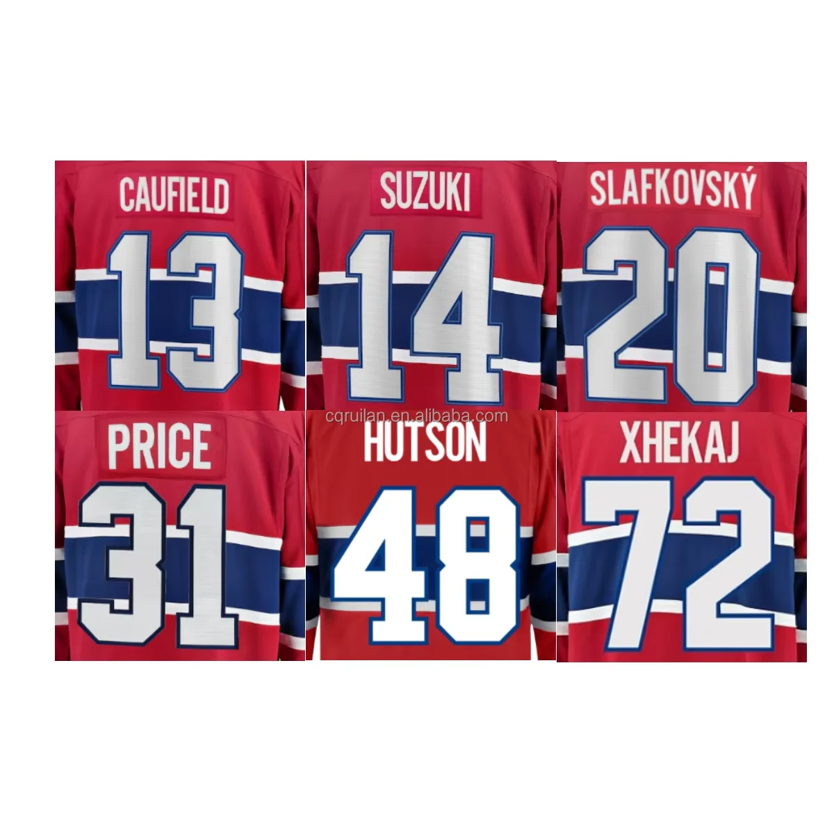Top Stitched Ice Hockey Jerseys Montreal 13 Cole Caufield 48 Lane Hutson 14 Nick Suzuki 20 Slafkovsky 31 Price 72 Xhekaj