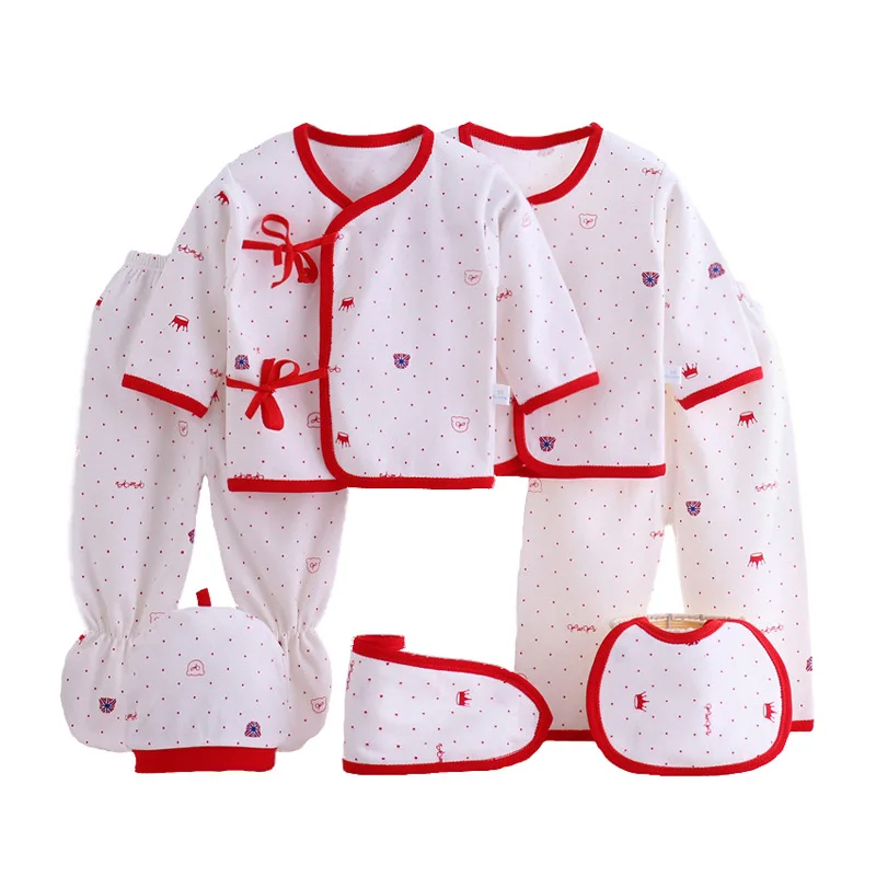 2021 Newborn  Cotton Underwear Monk Clothes, Thin Four Seasons 7-piece Set