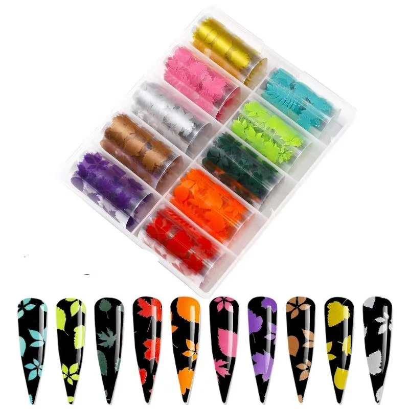 Factory direct sales laser sticker nail art rainbow transfer sticker