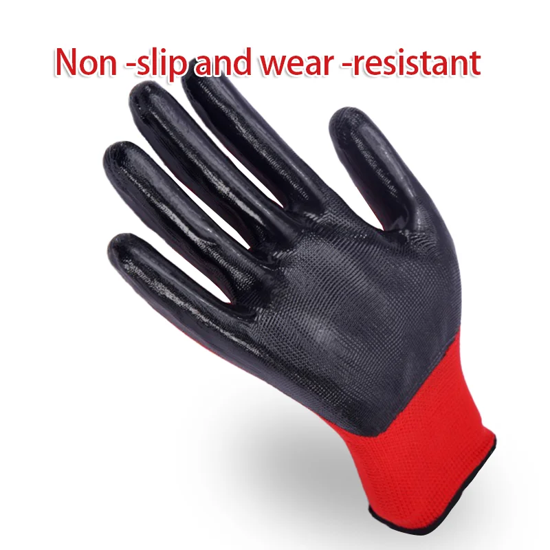 Men industrial grip heavy duty safety hand latex wholesale construction rubber garden gloves & protective gear working gloves