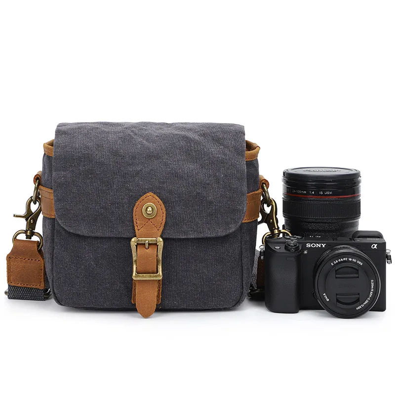 Сумка на плечо для камеры, винтажная холщовая дорожная Сумка для Dslr камеры