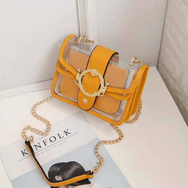 EM497 New model 2021 fashion casual waterproof pvc clear 2 in 1 handbags for women