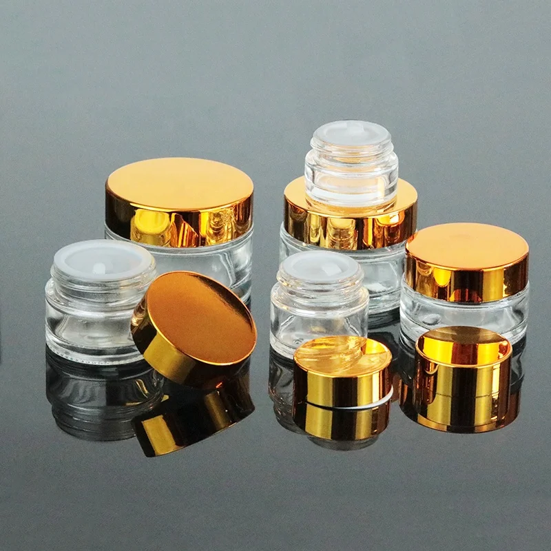  Оптовая продажа цена 30 мл стеклянная бутылка-бальзам для губ банку 1 oz прозрачный контейнер Золото Топ