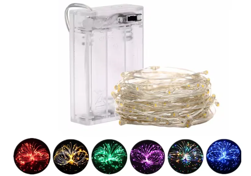 Fairy 3A Battery Led Copper Wire Lights String Indoor/Bedroom Ornament For Holiday Party Decoration Lights