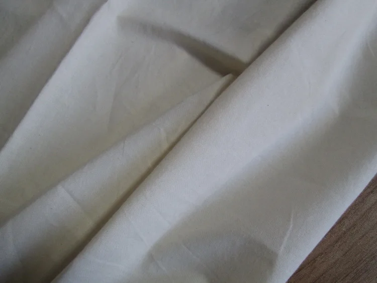 J-12056 Whole Sale 100% Ring Spin Yarn Fabric for Vest Unbleached Woven Plain Combed Soft Cotton T Shirt Tshirt Cotton 130 Gsm